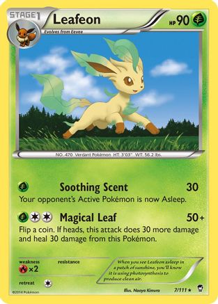 Leafeon 007/111  - Reverse Holofoil XY  Furious Fists - Rare
