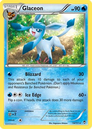Glaceon 019/111  XY  Furious Fists - Rare