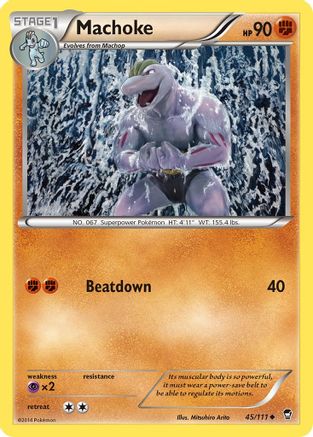 Machoke 045/111  - Reverse Holofoil XY  Furious Fists - Uncommon