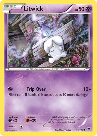 Litwick 041/119  - Reverse Holofoil XY  Phantom Forces - Common