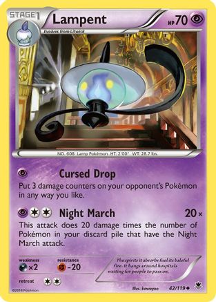 Lampent 042/119  XY  Phantom Forces - Uncommon