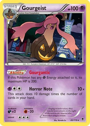 Gourgeist 045/119  - Reverse Holofoil XY  Phantom Forces - Holo Rare