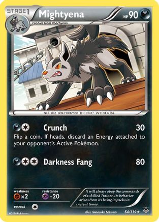 Mightyena 054  - Reverse Holofoil XY  Phantom Forces - Rare