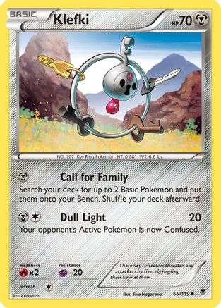 Klefki 066  - Reverse Holofoil XY  Phantom Forces - Uncommon