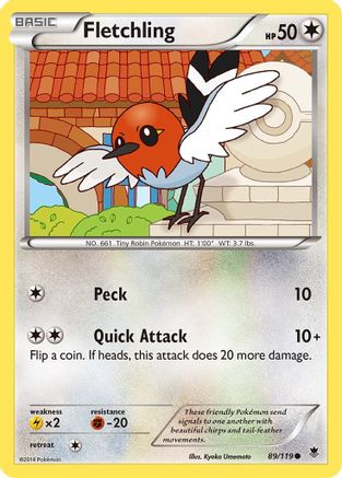 Fletchling 089  XY  Phantom Forces - Common