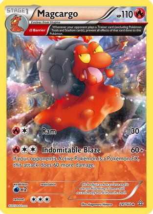 Magcargo (Omega) 024/160  - Reverse Holofoil XY  Primal Clash - Rare