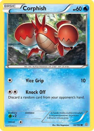 Corphish 042  - Reverse Holofoil XY  Primal Clash - Common
