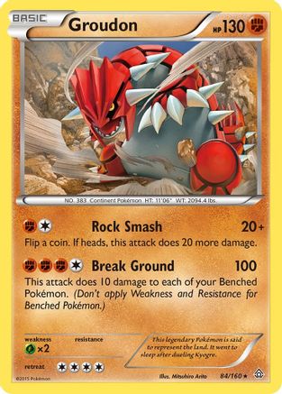 Groudon 084/160  - Reverse Holofoil XY  Primal Clash - Rare