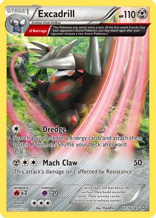Excadrill (Omega) 097/160  - Reverse Holofoil XY  Primal Clash - Holo Rare