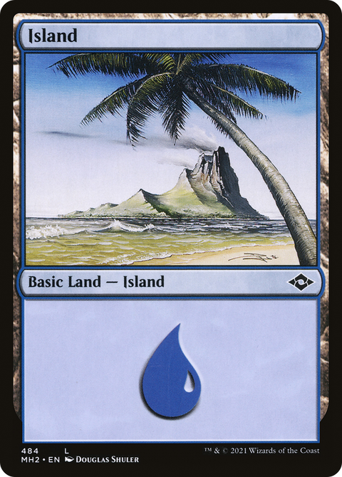 Island (484) (MH2-484) - Modern Horizons 2 Etched Foil