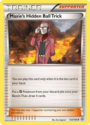 Maxie's Hidden Ball Trick 133/160  - Reverse Holofoil XY  Primal Clash - Uncommon
