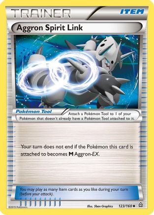Aggron Spirit Link 123  - Reverse Holofoil XY  Primal Clash - Uncommon