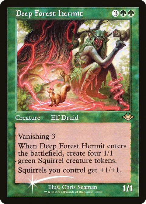 Deep Forest Hermit (Retro Frame) (MH1-020) - Modern Horizons 1 Timeshifts Etched Foil