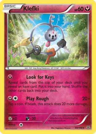 Klefki 048/108  - Reverse Holofoil XY  Roaring Skies - Rare