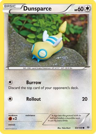 Dunsparce 068/108  - Reverse Holofoil XY  Roaring Skies - Common