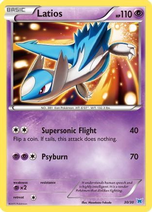 Latios (#30 Holo) 030  - Holofoil XY Trainer Kit Latias & Latios - Common