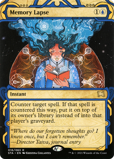Memory Lapse (STA-016) - Strixhaven Mystical Archive: (Showcase) (Borderless) Foil