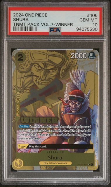 2024 ONE PIECE TOURNAMENT PACK VOL.7 #106 SHURA TNMT PACK VOL.7-WINNER PSA 10