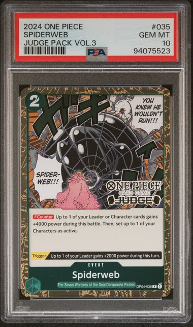 2024 ONE PIECE JUDGE PACK VOLUME 3 #035 SPIDERWEB PSA 10