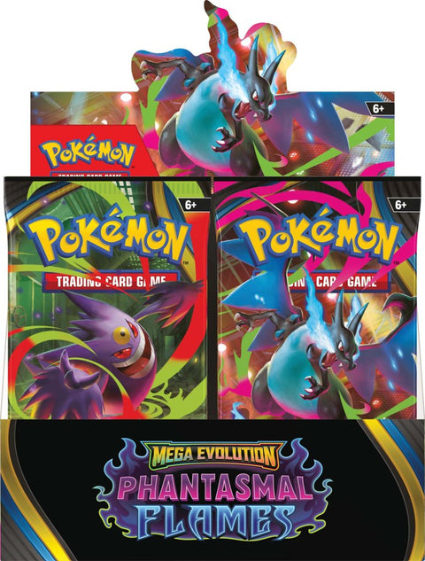 PRE-ORDER Pokemon TCG: Mega Evolution - Phantasmal Flames Booster + Custom 9 Pocket Binder