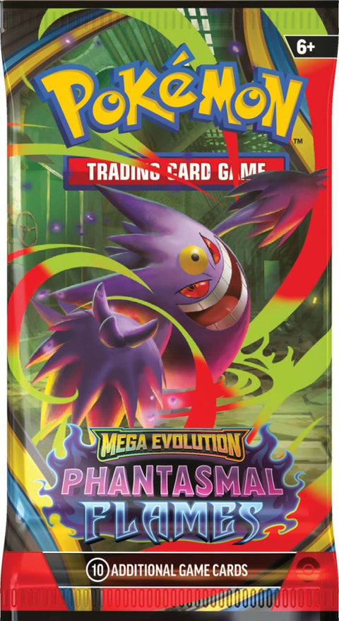 PRE-ORDER Pokemon TCG: Mega Evolution - Phantasmal Flames Booster + Custom 9 Pocket Binder