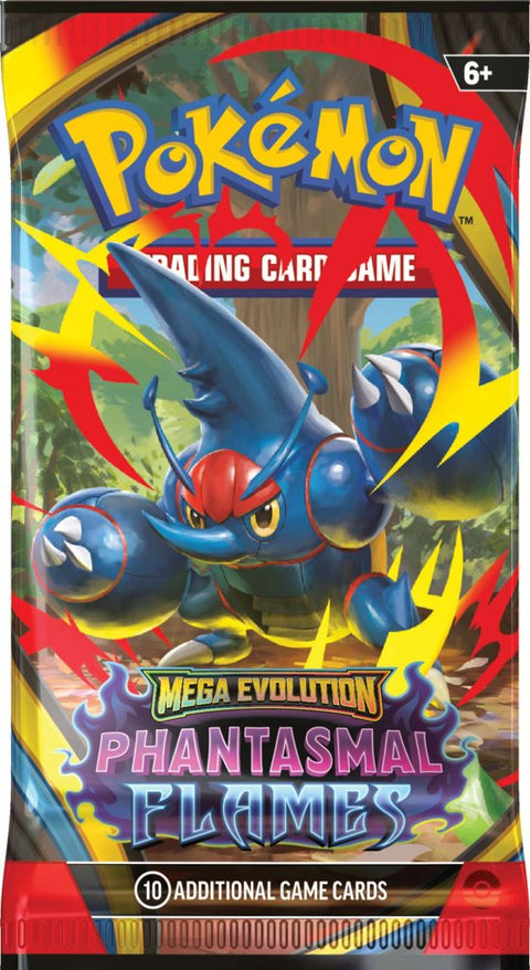 PRE-ORDER Pokemon TCG: Mega Evolution - Phantasmal Flames Booster + Custom 9 Pocket Binder