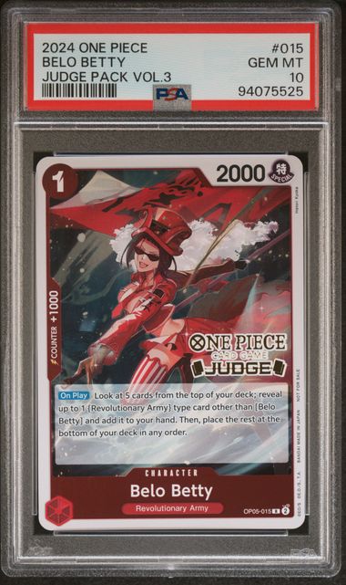 2024 ONE PIECE JUDGE PACK VOLUME 3 #015 BELO BETTY PSA 10