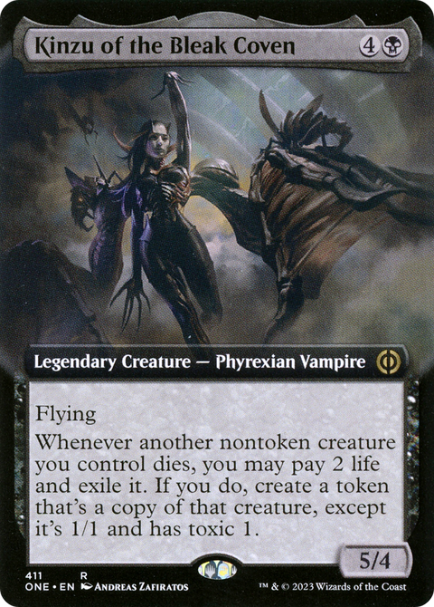 Kinzu of the Bleak Coven (Extended Art) (ONE-411) - Phyrexia: All Will Be One: (Extended Art) Foil