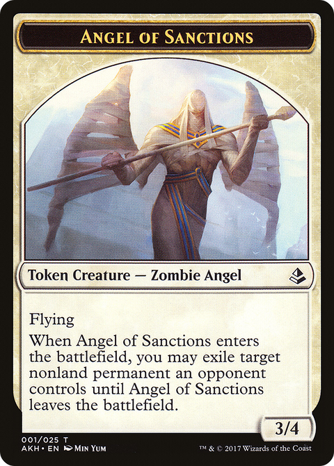 Angel of Sanctions Token (AKH-001) - Amonkhet Tokens Foil