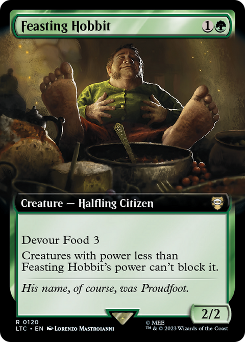 Feasting Hobbit (Extended Art) (LTC-120) - Tales of Middle-earth Commander: (Extended Art)