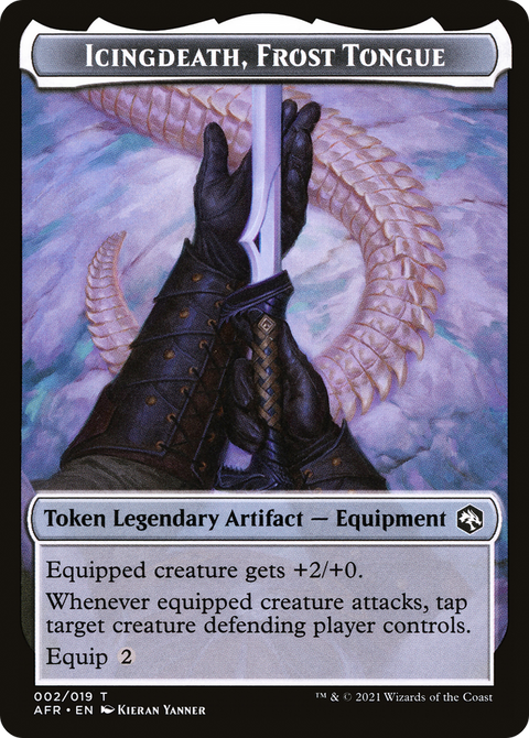 Icingdeath, Frost Tongue Token (AFR-002) - Adventures in the Forgotten Realms Tokens Foil