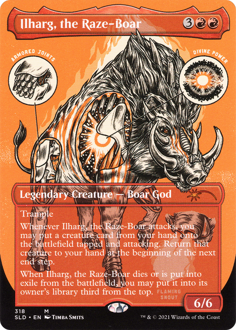 Ilharg, the Raze-Boar (SLD-318) - Secret Lair Drop (Borderless) Etched Foil