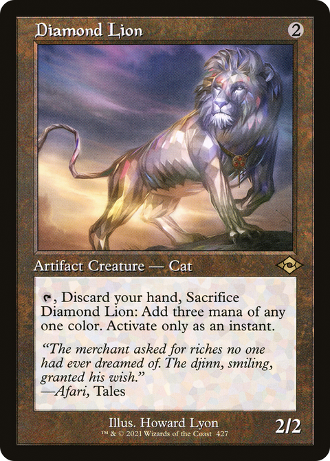 Diamond Lion (Retro Frame) (MH2-427) - Modern Horizons 2 Etched Foil