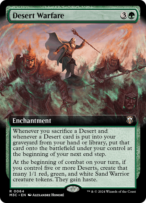 Desert Warfare (Extended Art) (M3C-064) - Modern Horizons 3 Commander: (Extended Art)