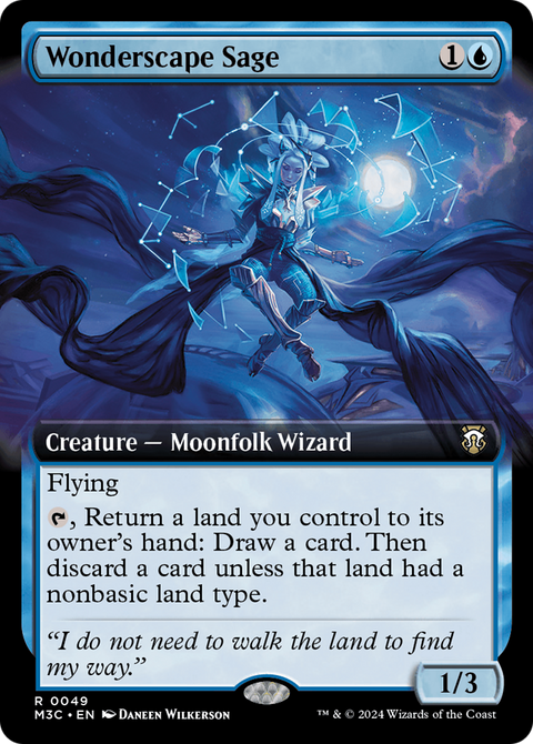 Wonderscape Sage (Extended Art) (M3C-049) - Modern Horizons 3 Commander: (Extended Art)