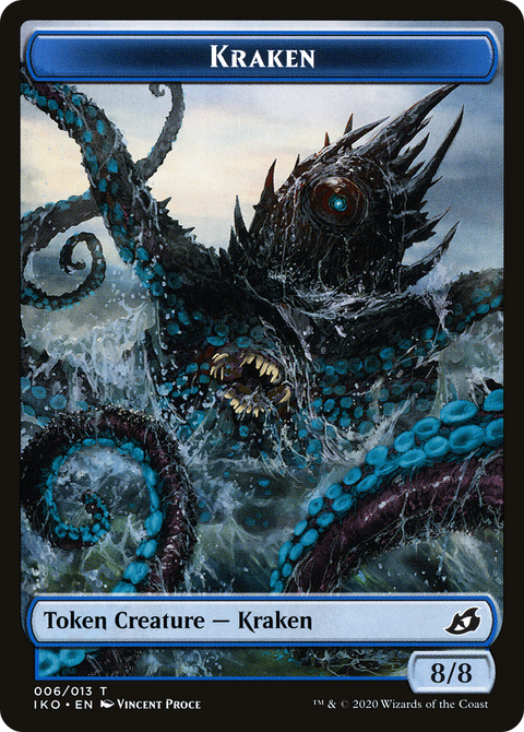 Kraken Token (IKO-006) - Ikoria: Lair of Behemoths Tokens Foil