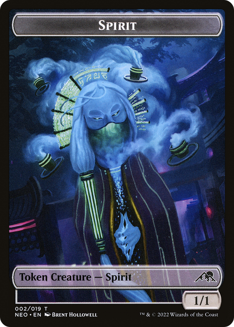 Spirit Token (002) (NEO-002) - Kamigawa: Neon Dynasty Tokens