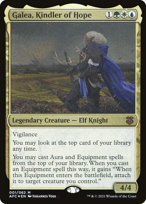 Galea, Kindler of Hope (Display Commander) - Thick Stock (AFC-001) - Forgotten Realms Commander Display Commanders Foil