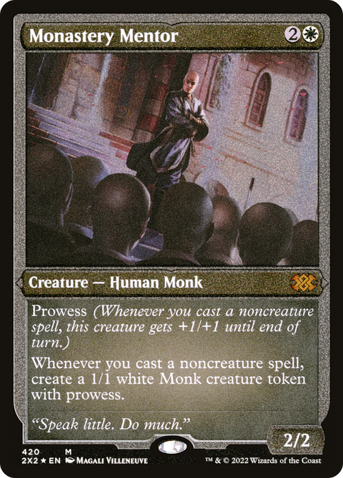 Monastery Mentor (2X2-420) - Double Masters 2022 Foil