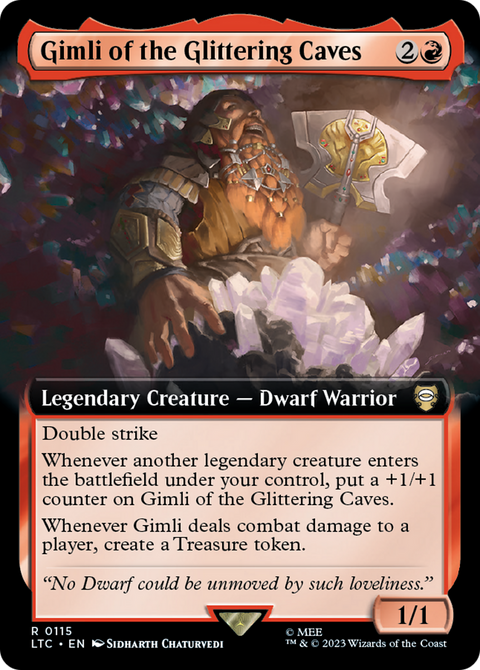 Gimli of the Glittering Caves (Extended Art) (LTC-115) - Tales of Middle-earth Commander: (Extended Art)