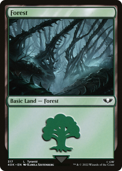 Forest (317) (40K-317) - Warhammer 40,000 Commander Foil