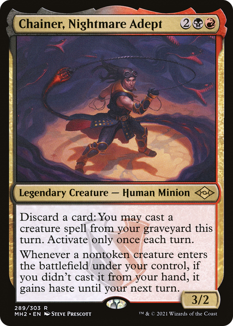 Chainer, Nightmare Adept (MH2-289) - Modern Horizons 2 Etched Foil