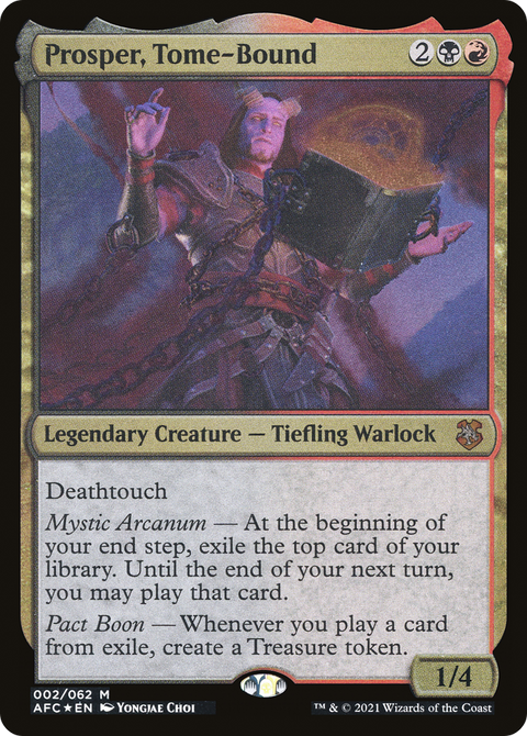 Prosper, Tome-Bound (Display Commander) - Thick Stock (AFC-002) - Forgotten Realms Commander Display Commanders Foil