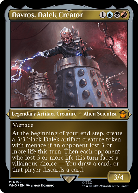 Davros, Dalek Creator (Display Commander) - Thick Stock (WHO-192) - Doctor Who Foil