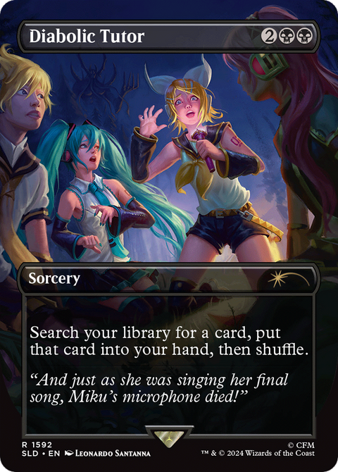 Diabolic Tutor (1592) (SLD-1592) - Secret Lair Drop (Borderless)