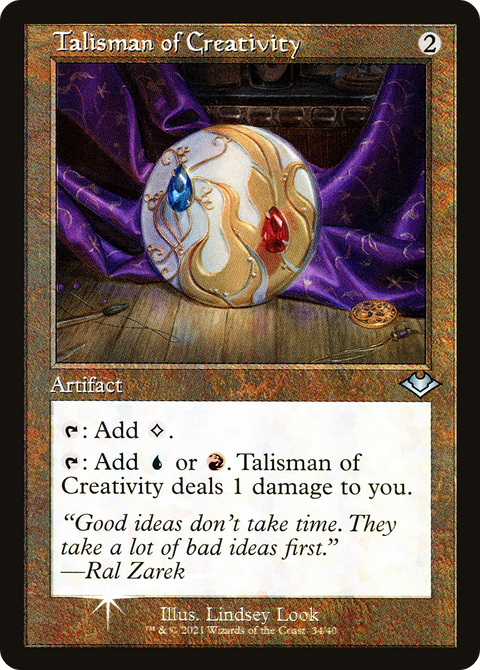 Talisman of Creativity (Retro Frame) (MH1-034) - Modern Horizons 1 Timeshifts Etched Foil