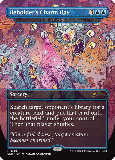Bribery (SLD-1786) - Secret Lair Drop / Beholder's Charm Ray (Borderless) Foil