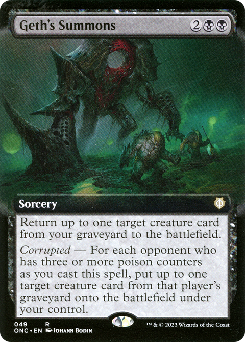 Geth's Summons (Extended Art) (ONC-049) - Phyrexia: All Will Be One Commander: (Extended Art)