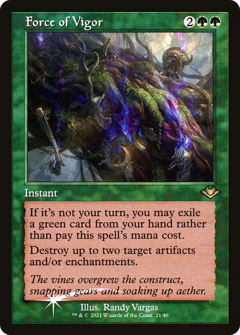 Force of Vigor (Retro Frame) (MH1-021) - Modern Horizons 1 Timeshifts Foil