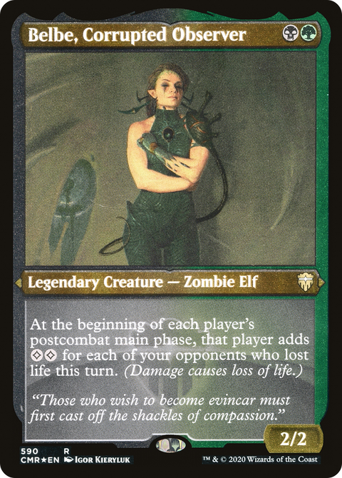 Belbe, Corrupted Observer (Foil Etched) (CMR-590) - Commander Legends Foil